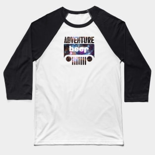 Galaxy Adventuring Beer Jeep Baseball T-Shirt